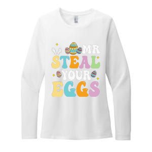 Mr Steal Your Eggs Easter Sunday Funny Easter Womens CVC Long Sleeve Shirt