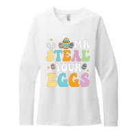 Mr Steal Your Eggs Easter Sunday Funny Easter Womens CVC Long Sleeve Shirt