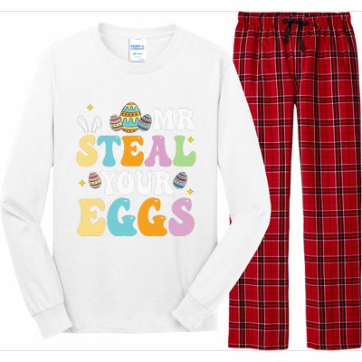 Mr Steal Your Eggs Easter Sunday Funny Easter Long Sleeve Pajama Set