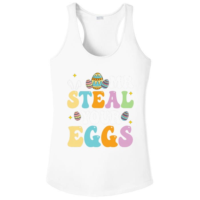 Mr Steal Your Eggs Easter Sunday Funny Easter Ladies PosiCharge Competitor Racerback Tank