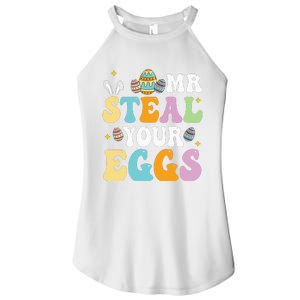 Mr Steal Your Eggs Easter Sunday Funny Easter Women's Perfect Tri Rocker Tank