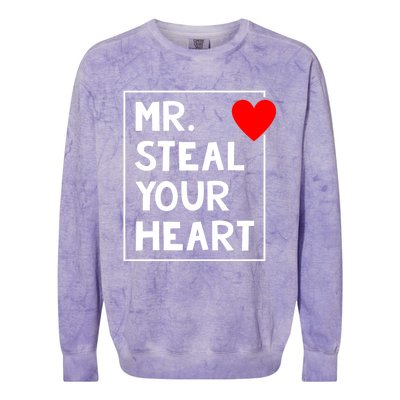 Mr Steal Your Heart Valentines Day Colorblast Crewneck Sweatshirt