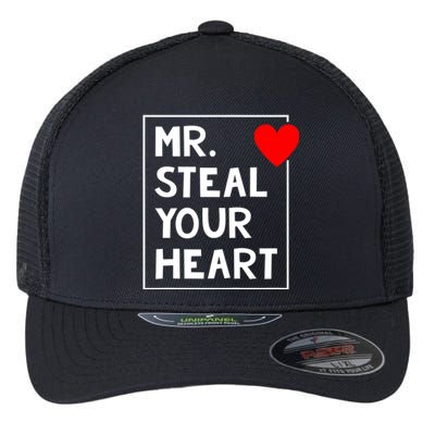 Mr Steal Your Heart Valentines Day Flexfit Unipanel Trucker Cap