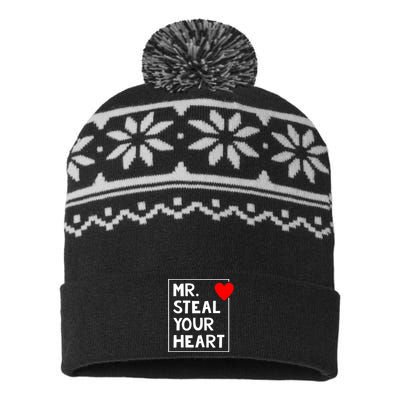 Mr Steal Your Heart Valentines Day USA-Made Snowflake Beanie