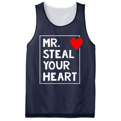 Mr Steal Your Heart Valentines Day Mesh Reversible Basketball Jersey Tank