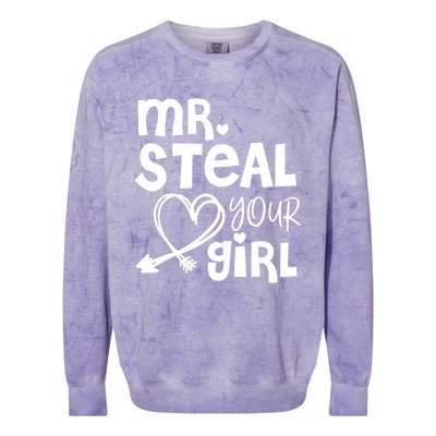 Mr Steal Your Girl Hearts Boy Son Brother Fun Valentines Day Colorblast Crewneck Sweatshirt