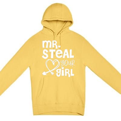 Mr Steal Your Girl Hearts Boy Son Brother Fun Valentines Day Premium Pullover Hoodie