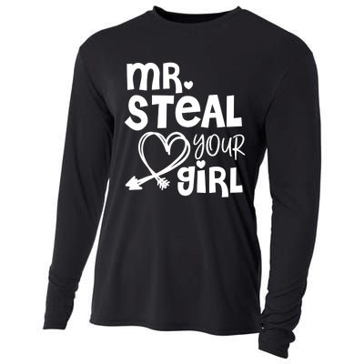 Mr Steal Your Girl Hearts Boy Son Brother Fun Valentines Day Cooling Performance Long Sleeve Crew