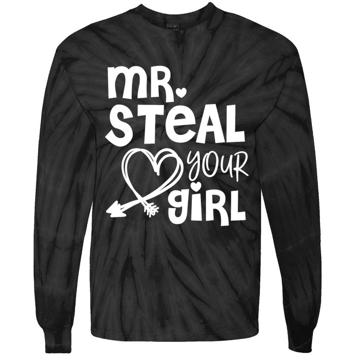 Mr Steal Your Girl Hearts Boy Son Brother Fun Valentines Day Tie-Dye Long Sleeve Shirt