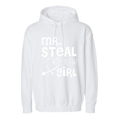 Mr Steal Your Girl Hearts Boy Son Brother Fun Valentines Day Garment-Dyed Fleece Hoodie