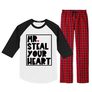 Mr Steal Your Heart Funny Valentines Day Raglan Sleeve Pajama Set