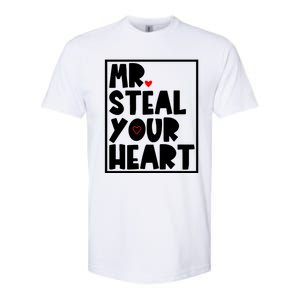 Mr Steal Your Heart Funny Valentines Day Softstyle CVC T-Shirt