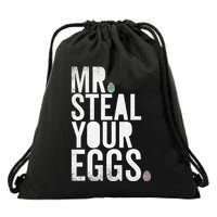 Mr Steal Your Eggs Funny Easter Matching Family Drawstring Bag