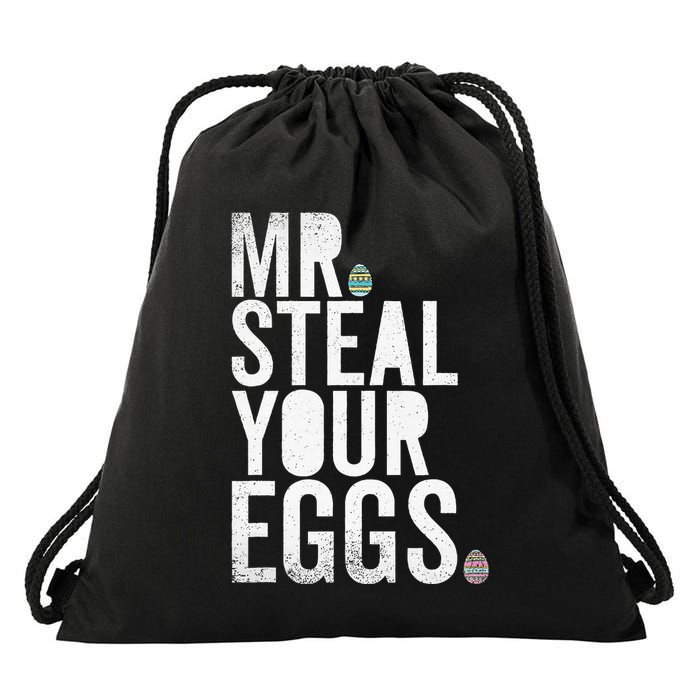 Mr Steal Your Eggs Funny Easter Matching Family Drawstring Bag