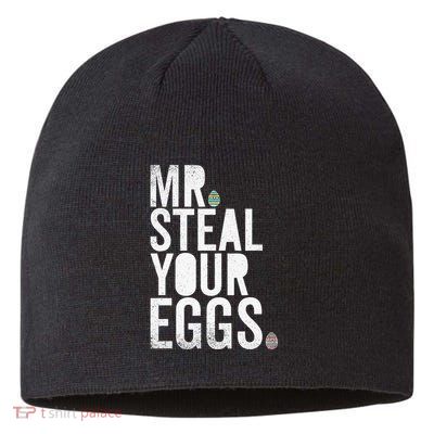 Mr Steal Your Eggs Funny Easter Matching Family Sustainable Beanie