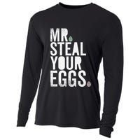 Mr Steal Your Eggs Funny Easter Matching Family Cooling Performance Long Sleeve Crew