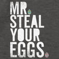 Mr Steal Your Eggs Funny Easter Matching Family Vector Backpack