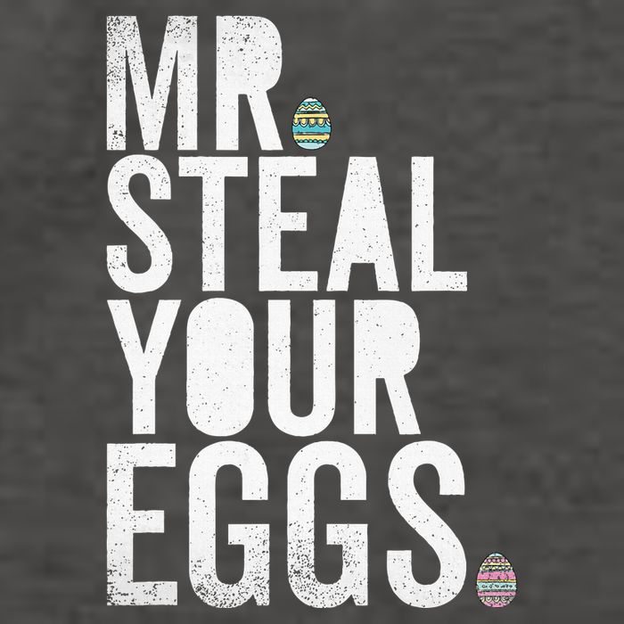 Mr Steal Your Eggs Funny Easter Matching Family Vector Backpack