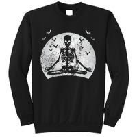 Meditating Skeleton Yoga Lover Halloween Moon Costume Sweatshirt