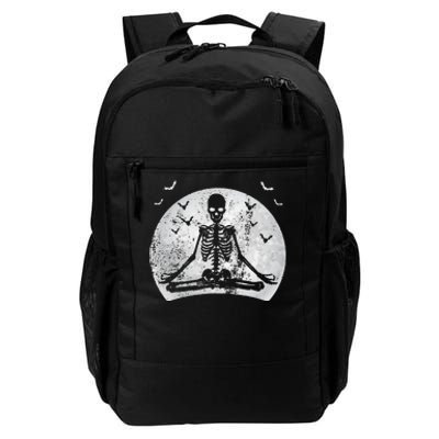 Meditating Skeleton Yoga Lover Halloween Moon Costume Daily Commute Backpack