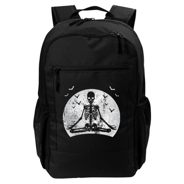 Meditating Skeleton Yoga Lover Halloween Moon Costume Daily Commute Backpack