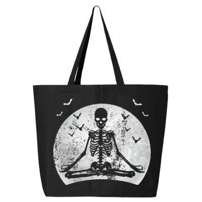 Meditating Skeleton Yoga Lover Halloween Moon Costume 25L Jumbo Tote