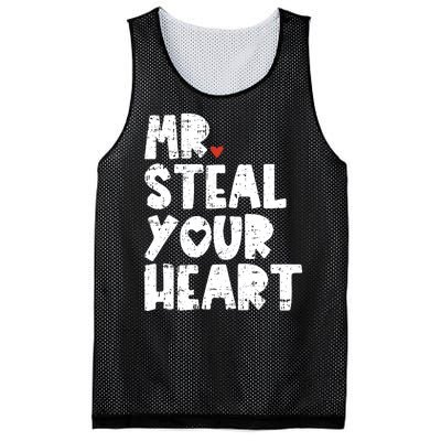 Mr Steal Your Heart Valentines Day Vday Mesh Reversible Basketball Jersey Tank