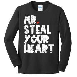 Mr Steal Your Heart Valentines Day Vday Kids Long Sleeve Shirt