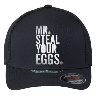 Mr Steal Your Eggs Funny Easter Matching Family Flexfit Unipanel Trucker Cap