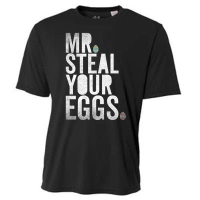 Mr Steal Your Eggs Funny Easter Matching Family Cooling Performance Crew T-Shirt