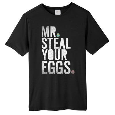 Mr Steal Your Eggs Funny Easter Matching Family Tall Fusion ChromaSoft Performance T-Shirt