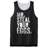 Mr Steal Your Eggs Funny Easter Matching Family Mesh Reversible Basketball Jersey Tank