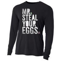 Mr Steal Your Eggs Funny Easter Matching Family Cooling Performance Long Sleeve Crew