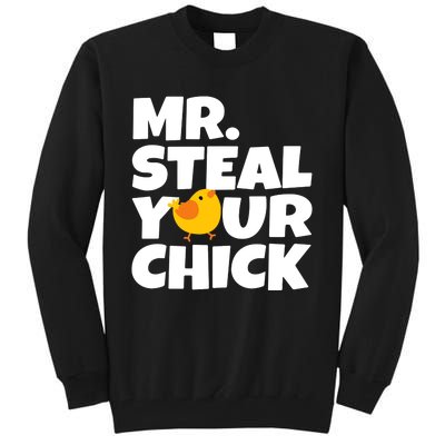 Mr Steal Your Chick Easter Chicken Egg Hunting Tall Sweatshirt