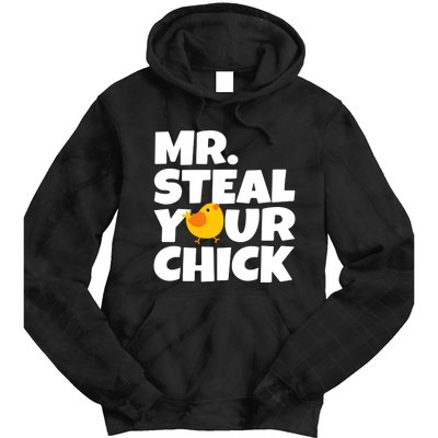 Mr Steal Your Chick Easter Chicken Egg Hunting Tie Dye Hoodie