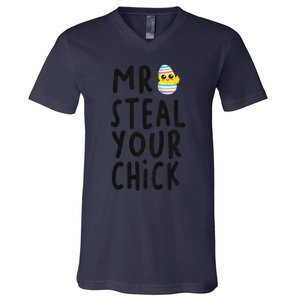 Mr. Steal Your Chick Hunting Baby Chicken Hunting Eggs V-Neck T-Shirt