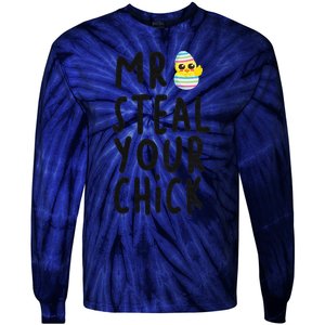 Mr. Steal Your Chick Hunting Baby Chicken Hunting Eggs Tie-Dye Long Sleeve Shirt