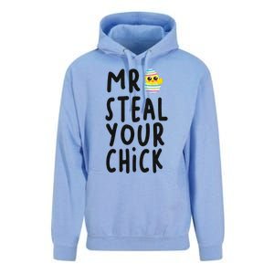 Mr. Steal Your Chick Hunting Baby Chicken Hunting Eggs Unisex Surf Hoodie