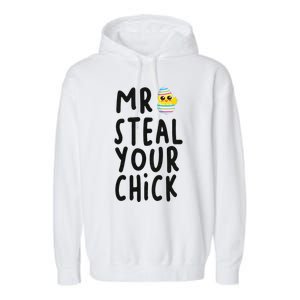 Mr. Steal Your Chick Hunting Baby Chicken Hunting Eggs Garment-Dyed Fleece Hoodie