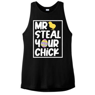 Mr Steal Your Chick Funny Chicken Egg Ladies PosiCharge Tri-Blend Wicking Tank