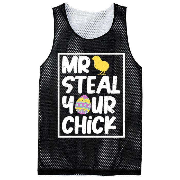 Mr Steal Your Chick Funny Chicken Egg Mesh Reversible Basketball Jersey Tank