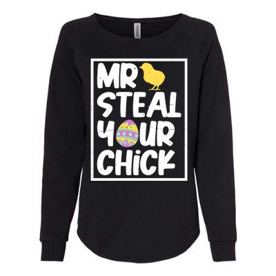 Mr Steal Your Chick Funny Chicken Egg Womens California Wash Sweatshirt