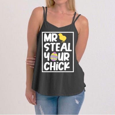 Mr Steal Your Chick Funny Chicken Egg Women's Strappy Tank