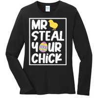 Mr Steal Your Chick Funny Chicken Egg Ladies Long Sleeve Shirt