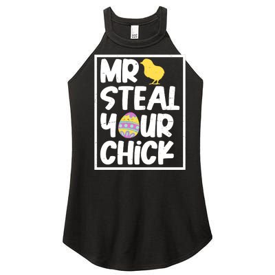 Mr Steal Your Chick Funny Chicken Egg Women’s Perfect Tri Rocker Tank