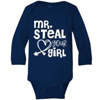 Mr Steal Your Girl Hearts Boy Son Brother Fun Valentines Day Baby Long Sleeve Bodysuit