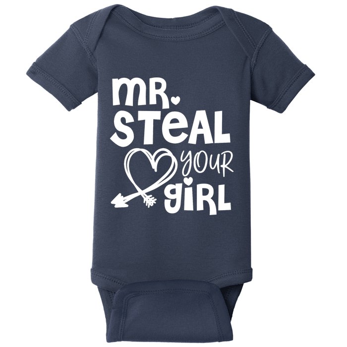 Mr Steal Your Girl Hearts Boy Son Brother Fun Valentines Day Baby Bodysuit