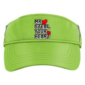 Mr Steal Your Heart Valentines Day Funny V Day Boy Adult Drive Performance Visor