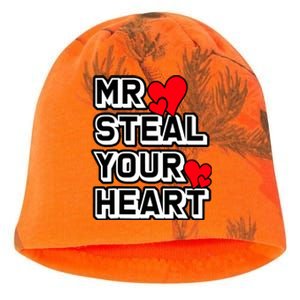 Mr Steal Your Heart Valentines Day Funny V Day Boy Kati - Camo Knit Beanie