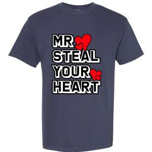 Mr Steal Your Heart Valentines Day Funny V Day Boy Garment-Dyed Heavyweight T-Shirt